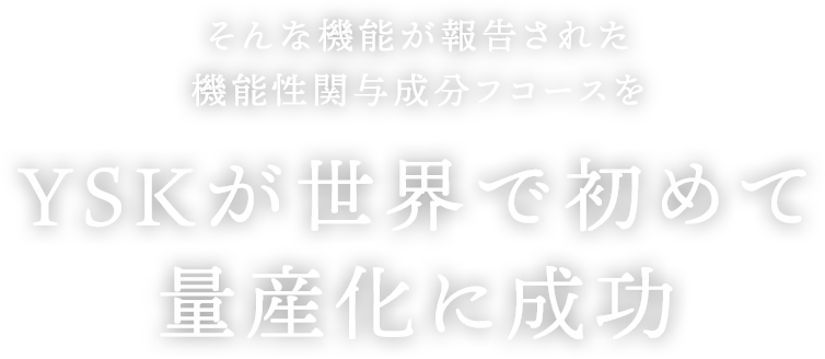 YSKが世界で初めて 量産化に成功