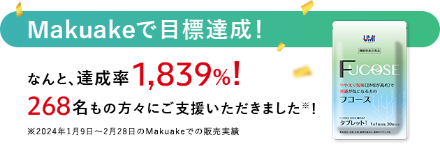 makuakeで目標達成！