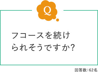 フコースを続けられそうですか?